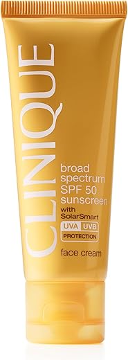 Clinique Broad Spectrum Spf 50 Sunscreen Oil Free Face Cream | Safe For Sensitive Skin, 1.7 Fl. Oz.