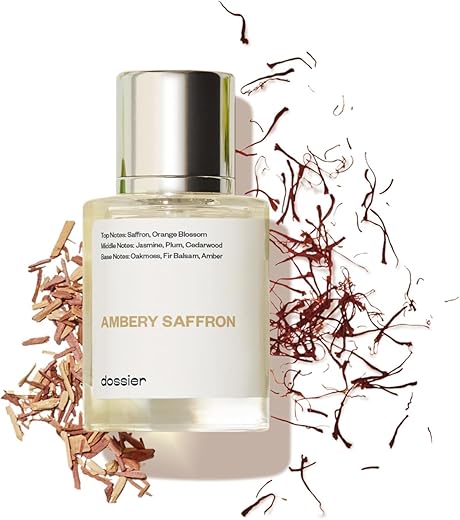 Dossier - Ambery Saffron 1.7 Fl Oz (50Ml) - Eau De Parfum - Inspired By Mfk'S B.accarat R.ouge 5.40 - Vegan, Unisex Perfume Spray