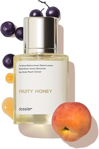 Dossier - Fruity Honey - Eau De Parfum - Inspired By J.malone'S Nectarine Blossom &Amp; Honey - Perfume Luxury - Pure Infused - Paraben-Free - Vegan - For Women Men Unisex - Fragrance 1.7 Oz (Spray 50Ml)