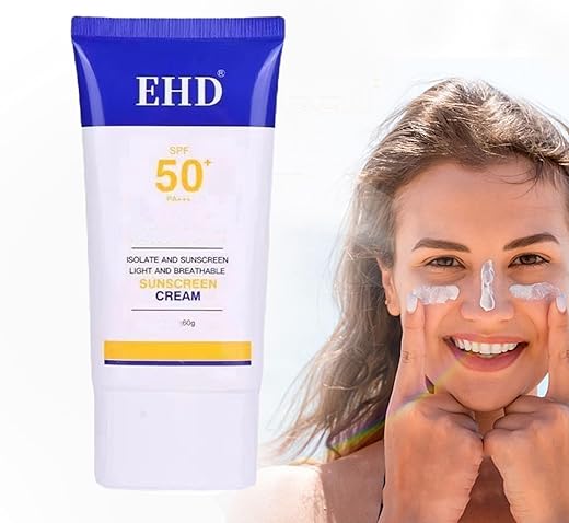 Ehd Sunscreen, Ehd Sunscreen Cream,Ehd Sunscreen 50+ Pa++++, Sunscreen For Face Spf 50, Face Sunscreen Moisturizer, No Sticky Feeling (1Pcs)