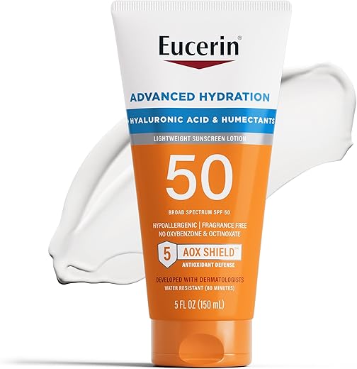 Eucerin Sun Advanced Hydration Spf 50 Sunscreen Lotion, 5 Fl Oz Tube