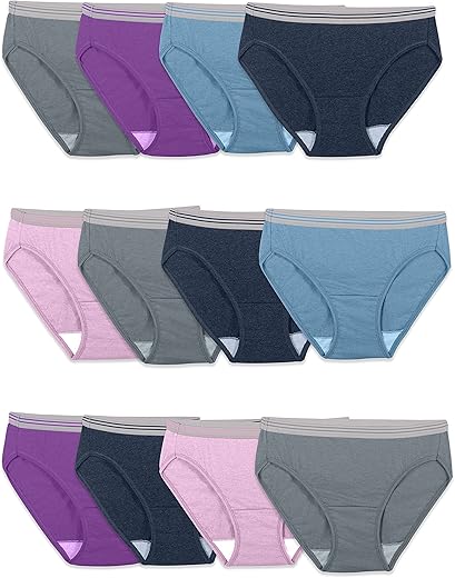 Fruit Of The Loom Women'S Eversoft Cotton Bikini Underwear, Tag Free &Amp; Breathable