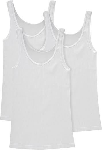 Hanes Womens Originals Knit Cotton Rib Tank Pack, Soft Ribbed Tank Tops, 3-Pack