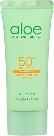 Holika Holika Aloe Waterproof Sun Cream 70Ml - Mild, Soft, Moisturizing, Non-Sticky, No White Cast, Aloin Free Sun Screen Protect Uv Ray Spf 50+ Pa++++