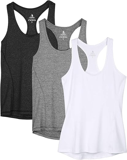 Icyzone Women'S Racerback Workout Athletic Running Tank Tops (Pack Of 3)