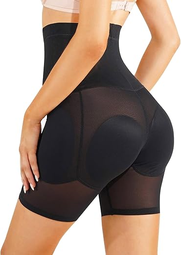 Irisnaya Women Shapewear Control Panties Body Shaper Butt Lifter Padded Hip Enhancer Seamless Underwear Hi- Waist Short