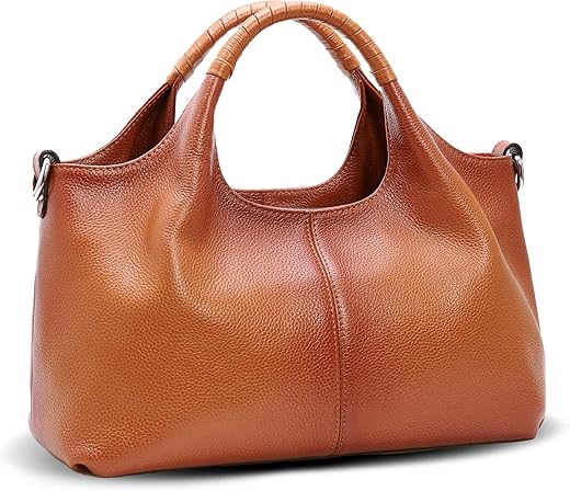 Iswee Genuine Leather Shoulder Bags Purses And Handbags For Women Satchel Designer Cross Body Hobo Medium Size Tote