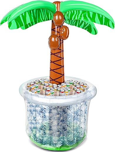 Joyin 60&Quot; Inflatable Palm Tree Cooler, Beach Theme Party Decor, Pool Party Decorations, Luau Hawaiian Birthday Party Supplies Ocean Jungle Tropical Themed Party Decoration Summer Outdoor Drink Cooler