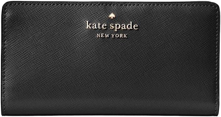 Kate Spade Wallet For Women Madison Large Slim Bifold Wallet, Black001