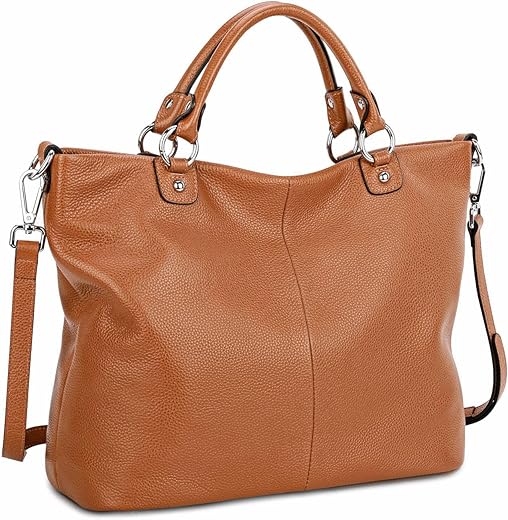 Kattee Women'S Soft Genuine Leather Tote Bag, Top Satchel Purses And Handbags