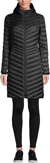 Lands' End Women'S Ultralight Packable Long Down Coat