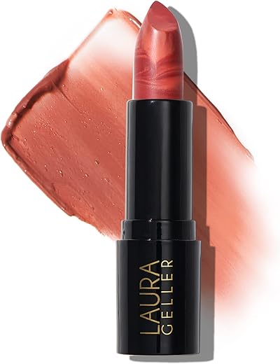 Laura Geller New York Italian Marble Sheer Lipstick - Peach Bellini - Hydrating &Amp; Lightweight - Vitamin E &Amp; Caster Seed Oil - Cream Finish