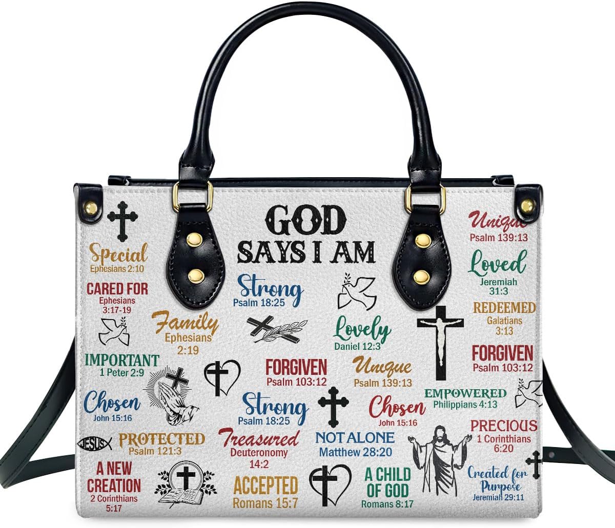 Leather Handbags For Women - Bible Bags, Religious Bag - Christian Gifts For Women - Christmas Gifts