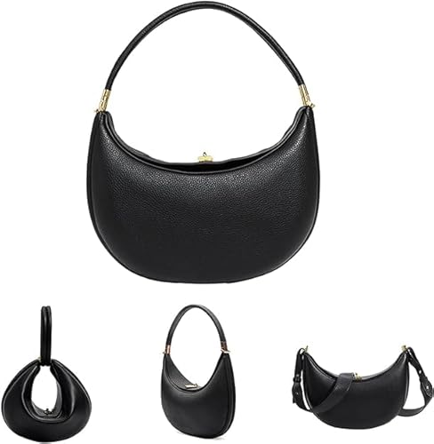 Lushandy Pu Leather Crescent Bag Crossbody Purses For Women Luna Bag 4 In 1 Cute Shoulder Bag Half Moon Bag Hobo Clutch Purse