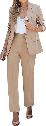 Luvamia Women'S Two Piece Sets Pants Suits Dressy Business Casual Outfits Professional Blazer Pantsuits Set Work Office