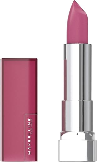 Maybelline Color Sensational Lipstick, Lip Makeup, Matte Finish, Hydrating Lipstick, Nude, Pink, Red, Plum Lip Color, Lust For Blush, 1 Count