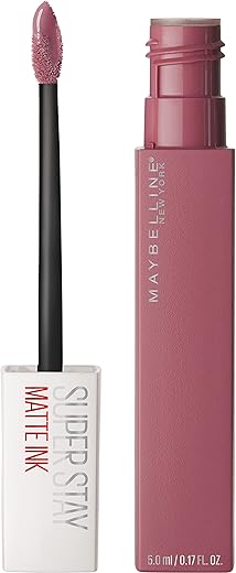 Maybelline Super Stay Matte Ink Liquid Lipstick Makeup, Long Lasting High Impact Color, Up To 16H Wear, Lover, Mauve Neutral, 1 Count