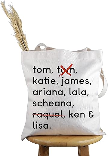 Pwhaoo Rhobh &Amp; Vanderpump Rules Inspired Gift Never Trust A Tom Tote Bag Team Arianna Handbag Bravoholic Gift