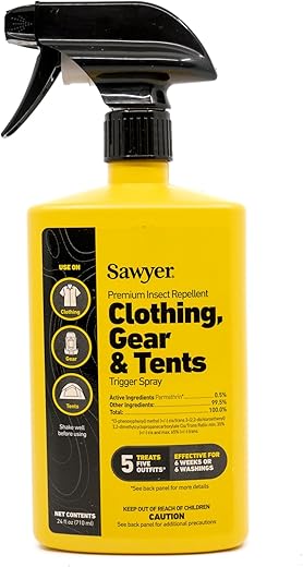 Sawyer Products Sp657 Premium Permethrin Insect Repellent For Clothing, Gear &Amp; Tents, Trigger Spray, 24-Ounce