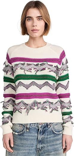 Scotch &Amp; Soda Women'S Fringe Jaquard Pullover