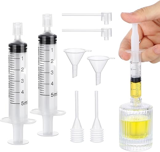 Segbeauty Perfume Refill Tool Kit, 8Pcs Plastic Clear Perfume Dispenser Transfer Tool Set, Perfume Funnel And Syringe Cosmetic Dispenser Pump Transfer Tool For Travel Refillable Perfume Atomizer