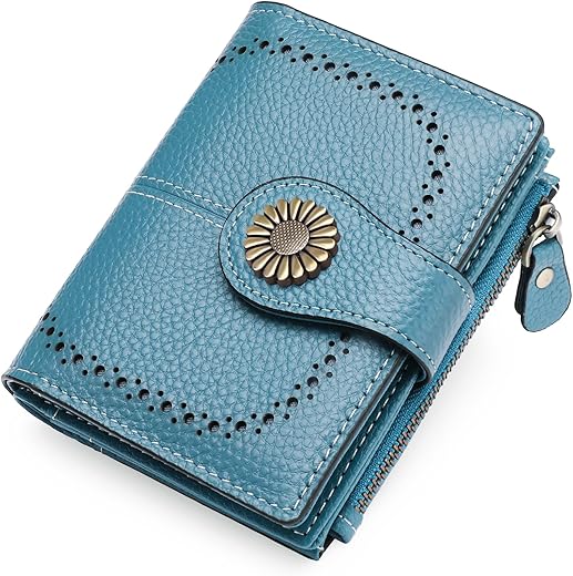 Sendefn Small Wallets For Woman Rfid Blocking Leather Bifold Credit Card Holder Purse With Id Window