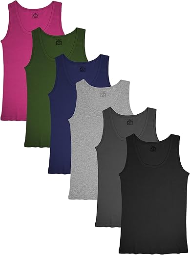 Sexy Basics Tank Tops For Women, Cotton Flex Tank Tops- Multi Packs