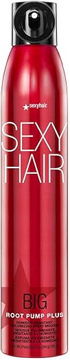 Sexyhair Big Root Pump Plus Volumizing Spray Mousse, 10 Oz | Volume With High Hold | Up To 72 Hour Humidity Resistance