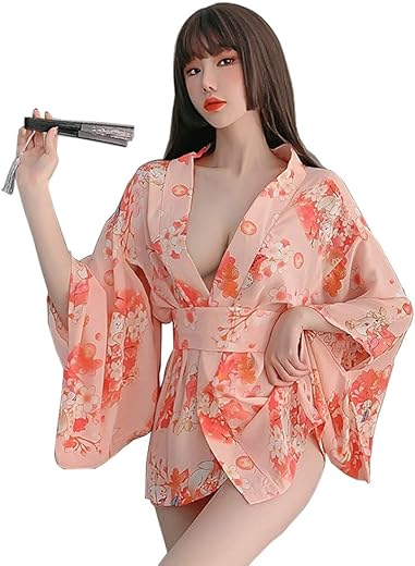 Sinmiuanime Women Lingerie Sexy Lingerie Japanese Retro Kimono Dress Cosplay Japanese Kimono Suit