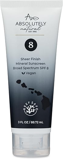 Spf 8 Mineral Sunscreen - Water Resistant Moisturzing Lotion For Body &Amp; Face - Non-Nano Zinc Oxide, Vitamin E - 3 Oz