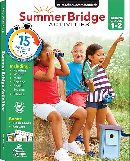 Summer Bridge Activities 1St Grade Workbooks To 2Nd Grade Workbooks, Math, Reading Comprehension, Writing, Science Summer Learning Activities, 2Nd Grade Workbooks All Subjects With Flash Cards