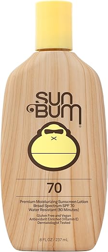 Sun Bum Original Spf 70 Sunscreen Lotion | Vegan And Hawaii 104 Act Compliant (Octinoxate &Amp; Oxybenzone Free) Broad Spectrum Moisturizing Uva/Uvb Sunscreen With Vitamin E | 8 Oz