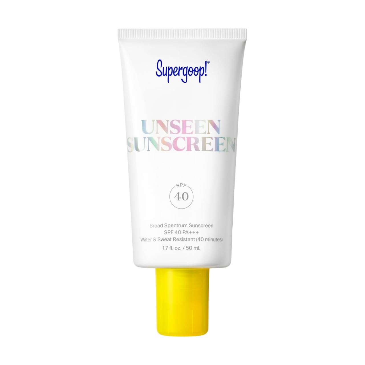 Supergoop! Unseen Sunscreen - Spf 40-1.7 Fl Oz - Invisible, Broad Spectrum Face Sunscreen - Weightless, Scentless, And Oil Free - For All Skin Types And Skin Tones