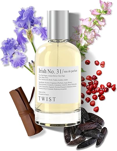 Twist - Irish No. 31 - Eau De Parfum Inspired By Memo Paris Irish Leather, Long-Lasting Perfume For Women &Amp; Men, Paraben Free, Vegan, Clean Ingredients, Unisex Fragrance - Spray 100 Ml | 3.4 Fl. Oz.