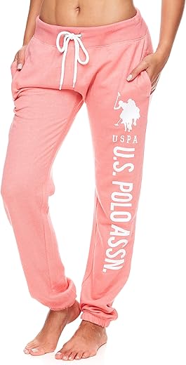 U.s. Polo Assn. Essentials Womens Sweatpants With Pockets, Comfy And Breathable French Terry Joggers For Women