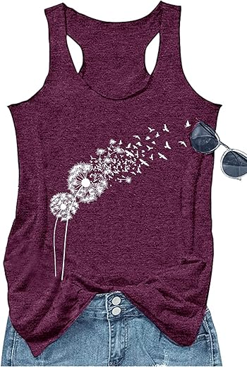 Vintage Mandala Graphic Tank Tops For Women Summer Beach Graphic Loose Tanks Vest Usa Flag Vacation Racerback Tank Cami