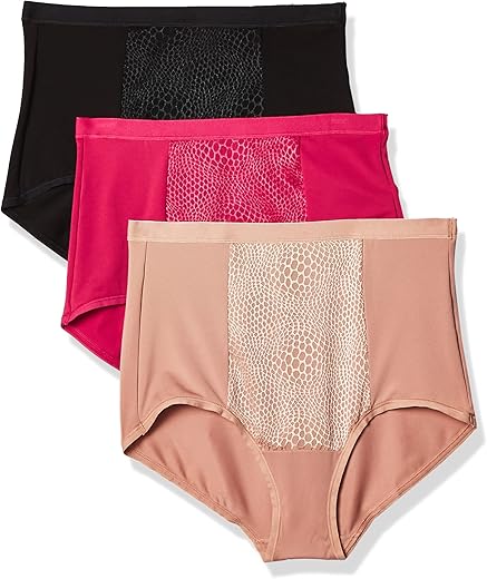 Warner'S Women'S Blissful Benefits Tummy-Smoothing Comfort Microfiber Brief 3-Pack Rs4433W