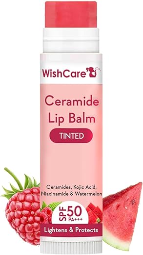 Wish'Care Tinted Ceramide Lip Balm With Spf50 Pa+++ For Lip Lightening &Amp; Protection 5Gm