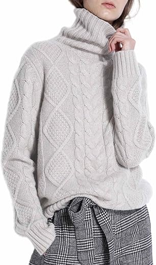 Wool Sweaters Women'S Turtleneck Pullover Female Loose Long Sleeve Tops Winter Thick Knitted Jumper