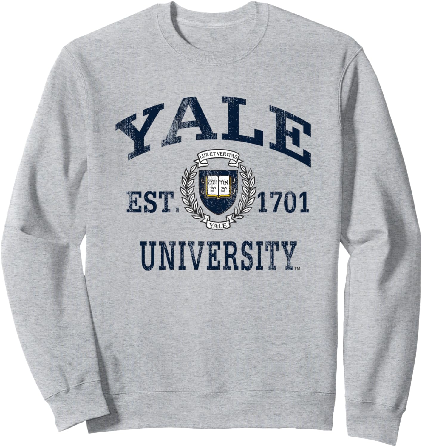 Yale Bulldogs Retro Vintage Crest Officially Licensed Sweatshirt