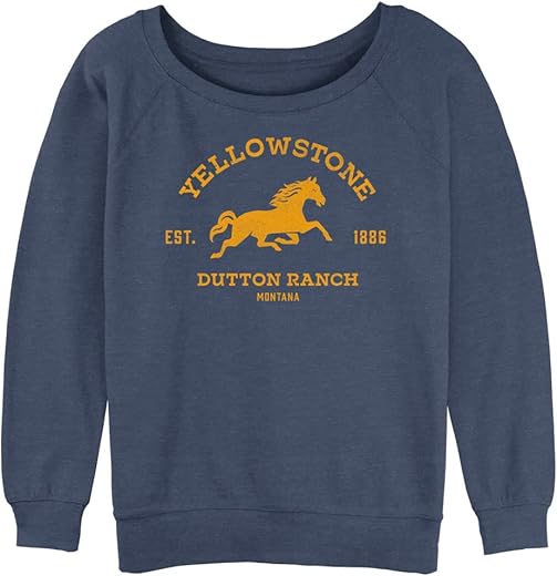 Yellowstone Women'S Dutton Ranch Slouchy French Terry Pullover