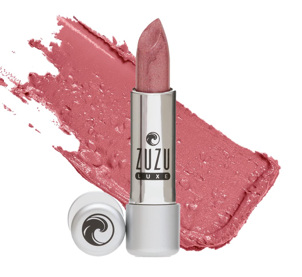 Zuzu Luxe Lip Color Lipstick (Icon - Pinkish Purple/Cool Pearl), Natural Lipstick, Paraben Free, Vegan, Gluten-Free, Cruelty-Free, Non Gmo, 0.13 Oz