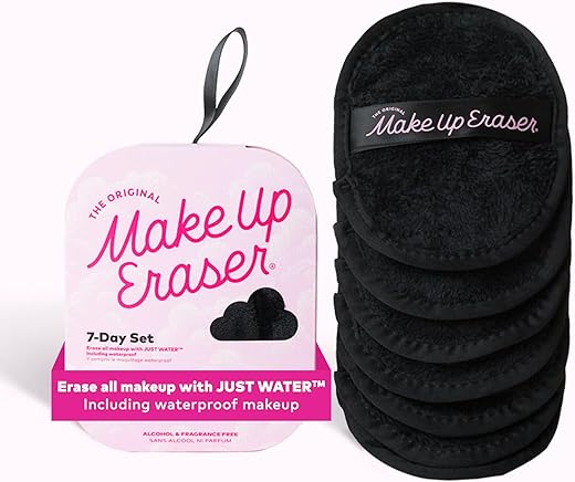 7-Day Set, Erase All Makeup With Just Water, Including Waterproof Mascara, Eyeliner, Foundation, Lipstick, Sunscreen, And More!, 7Ct.