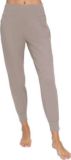 90 Degree By Reflex Womens Interlock Greenwich Jogger With Zipper Pockets And Back Yoke