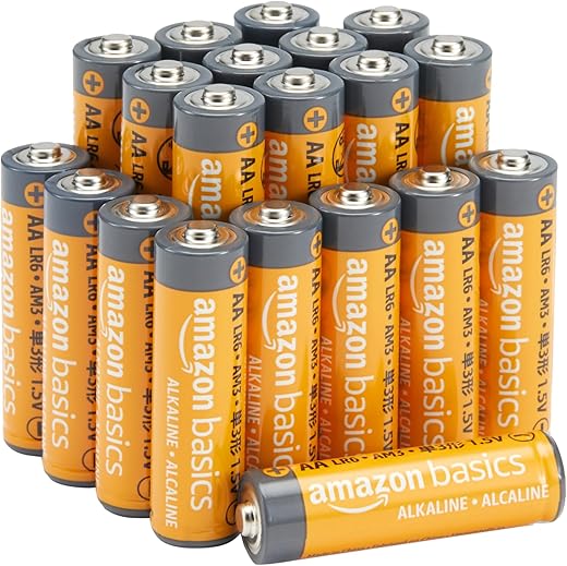 Amazon Basics 20-Pack Aa Alkaline High-Performance Batteries, 1.5 Volt, 10-Year Shelf Life