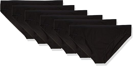 Amazon Essentials Women'S Cotton Bikini Brief Underwear (Available In Plus Size), Pack Of 6