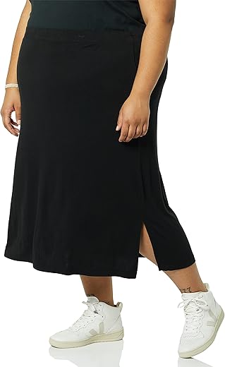 Amazon Essentials Women'S Pull-On Knit Midi Skirt (Available In Plus Size)