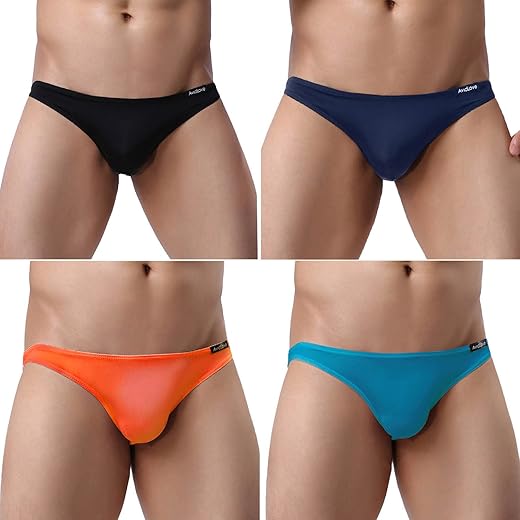 Avidlove Underwear Men'S 4 Pack Classic Low Rise Stretchy Hip Briefs Bikini