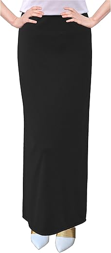 Baby O Women'S Basic Modest 37&Quot; Below The Knee Ankle Length Maxi Straight Skirt