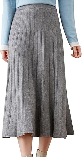 Beralst Women'S Pleated Knit Sweater Midi Skirts